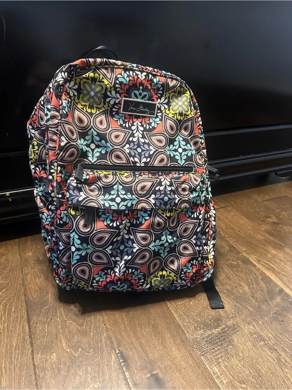 Vera Bradley Coral, Yellow & Aqua Paisley Backpack